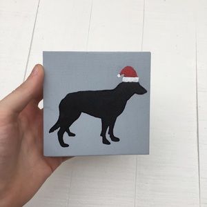 (Requested)  German Shepherd Santa Hat Silhouette